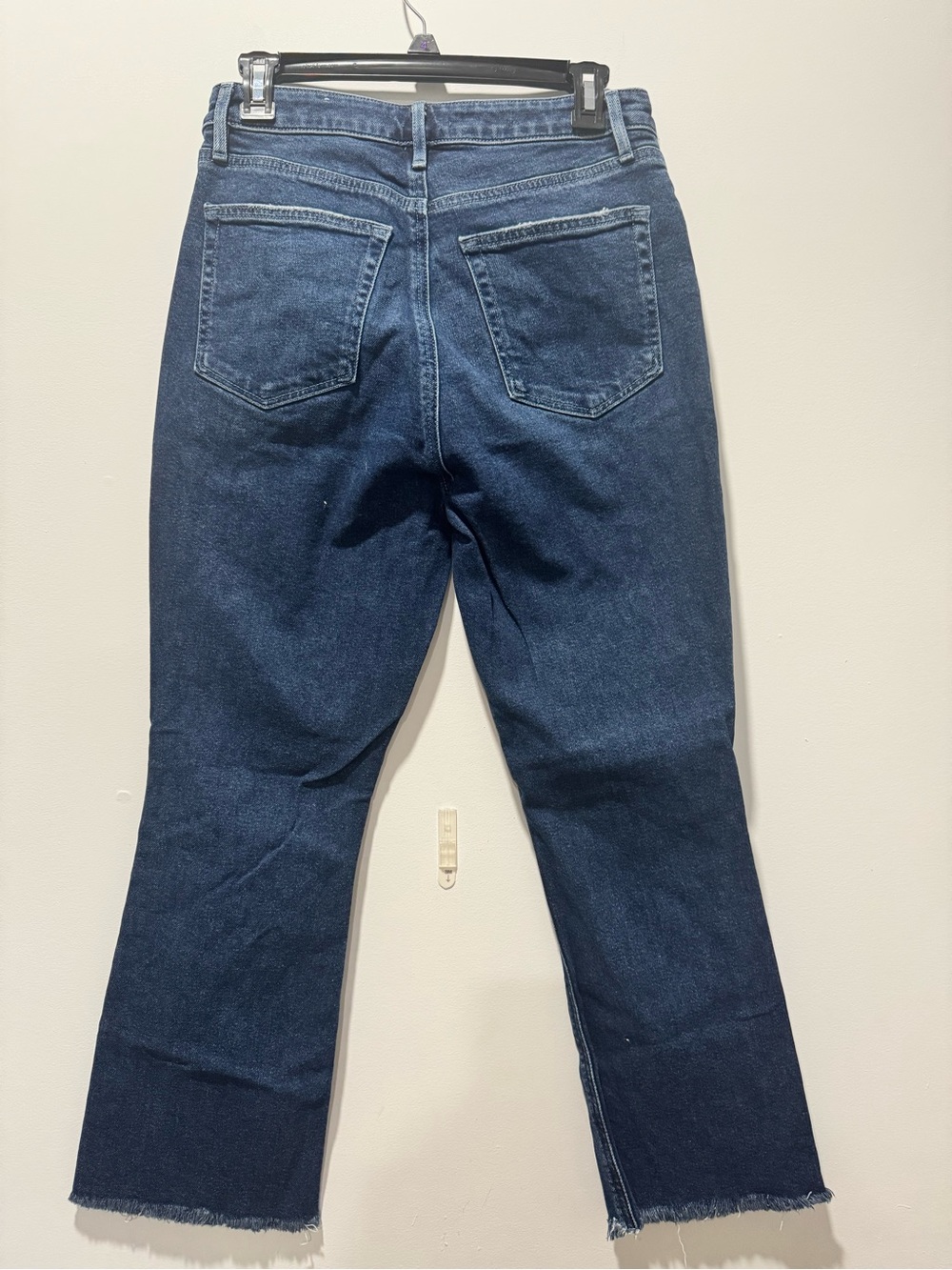 LOFT Dark Blue Curvy High Waist Kick Crop Jeans - Picture 2 of 5